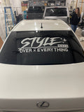 Style over everything windshield banner